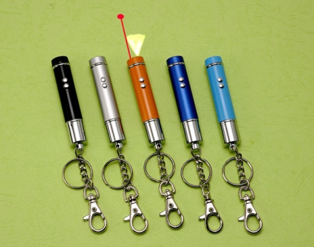 USB rechargeable laser keychain