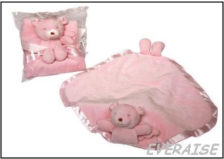 Snuggle Bear Baby Pink Pet Blanket