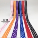 3/8 inch Grosgrain Ribbon With Printed Dots - Result of satin ribbon