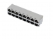 Connector, RJ45, 2X8 PORTS RIGHT ANGLE SHIELDED PC - Result of pcb manufacture